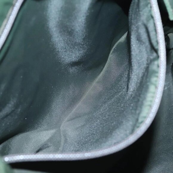 PRADA Hand Bag Nylon Plastic Khaki Silver Clear Auth bs25908 - Picture 12 of 16